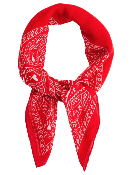 AMI PARIS USF101 681 MAN SCARF SCARLET RED