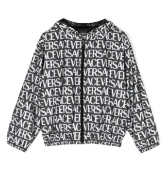 VERSACE KIDS 1009028 1A07277 BOY BLOUSON DARK GREY