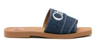 CHLOE CHC23A188FR 45D WOMEN'S SLIPPERS DENIM