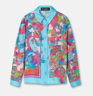 VERSACE KIDS 1000190 1A08364 SHIRT FLOWERS