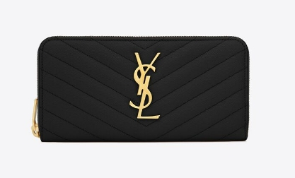 SAINT LAURENT 358094 BOW01/1000 WOMEN'S WALLET BLACK