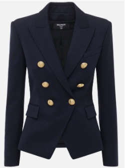 BALMAIN BF1SG008WB08 6 BTN WOOL JKT WOMEN'S BLAZER