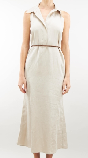 MAXMARA STUDIO 2416221132600 002 - TORTONA WOMEN'S BEIGE DRESS