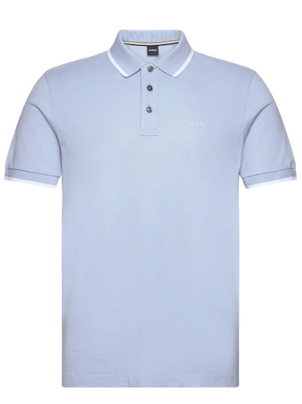 HUGO BOSS 50494697 450 MEN'S POLO LIGHT BLUE