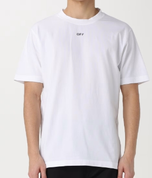 OFF-WHITE OMAA027C99JER017 OFF STAMP SLIM TEE 0110 MEN'S WHITE T-SHIRT