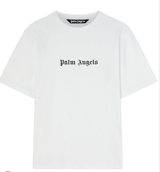 PALM ANGELS PMAA089F23JER002 CLASSIC TEE 0110 MEN'S WHITE T-SHIRT