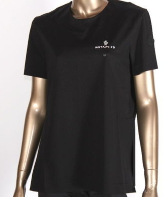 MONCLER 8C00001 89AE8 999 WOMEN'S BLACK T-SHIRT