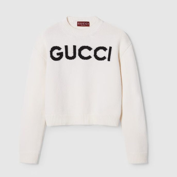 GUCCI 770072XKEBC 9207 L/S CW/NK TOP WOMEN'S KNITWEARS HK