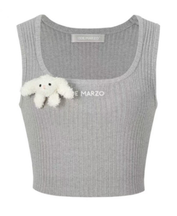 13DE MARZO 1387 BASE KNIT TANK TOP GREY