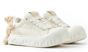 13DE MARZO BEAR MELT CANVAS SNEAKERS CREAM