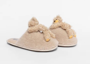 13DE MARZO BEAR HOUSE SLIPPERS BEIGE