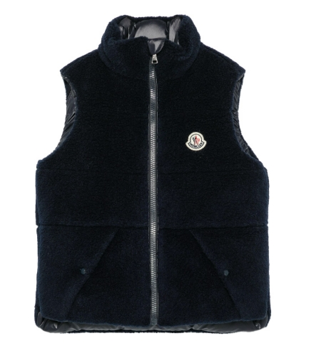 MONCLER KIDS 1A00113 809BY 742 COLBRICON BOY'S VEST NAVY 8A-10A