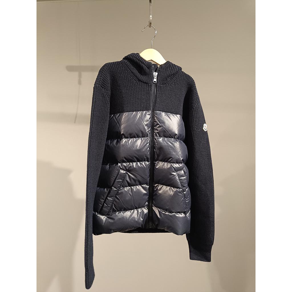 MONCLER KIDS 9B00007 M1131K 742 BOY'S CARDIGAN TRICOT 742 NAVY 12A-14A