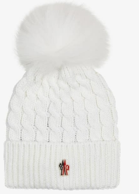 MONCLER GRENOBLE 3B00008 0402A 002 IVORY WOMEN'S HAT