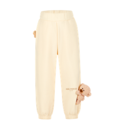 13DE MARZO KID'S BEAR BASE SWEATPANTS BEIGE