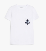 MAXMARA 1941035106007 ACACIA 007 BIANCO BLU WOMEN'S T-SHIRT