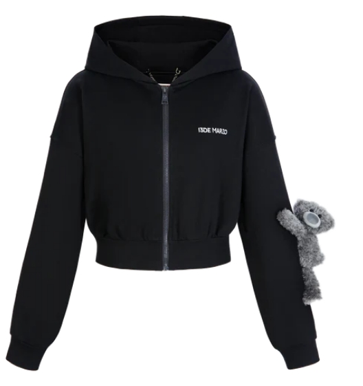 13DE MARZO MZ2502801 DOOZOO SPORTS ZIPPED HOODIE BLACK