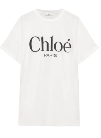 CHLOE CHC25SJH20191 101 WHITE WOMEN'S T-SHIRT
