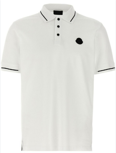 MONCLER 8A00008.89A16 001 MEN'S SS POLO WHITE 