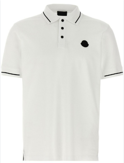 MONCLER 8A00008.89A16 SS POLO 001 WHITE MEN