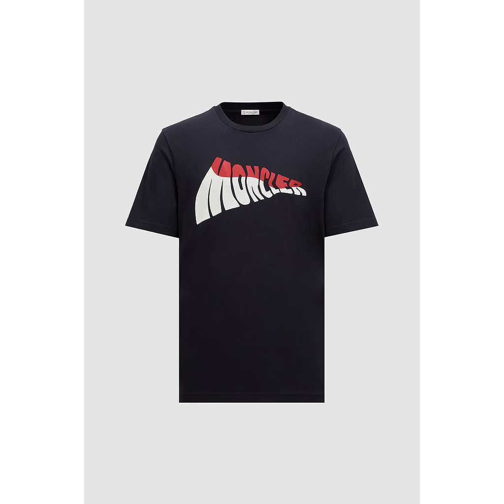MONCLER 8C00058.89A17 7A9 MEN'S T-SHIRT DARK BLUE