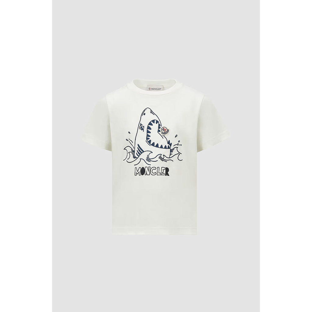 MONCLER KIDS 8C00032.89AFV 034 BOY'S T-SHIRT NATURAL (12A-14A))
