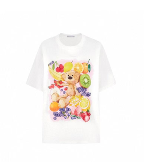 13DE MARZO MZ2502601 BEAR WITH FRUIT T-SHIRT WHITE