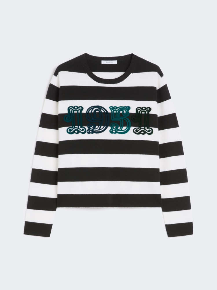 MAXMARA 25213066091600 007 - VITERBO WOMEN'S SWEATER BLACK/WHITE