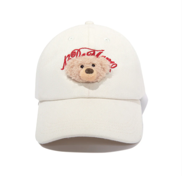 13DE MARZO MINI BEAR CAP WHITE