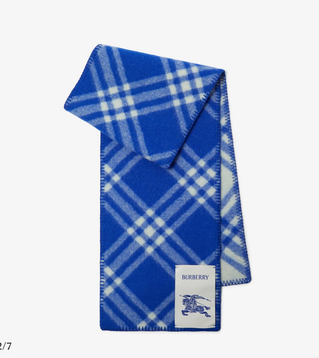 BURBERRY 8079603 SCIARPA IN LANA CHECK KNIGHT