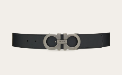 FERRAGAMO 675542 464231 MEN'S BELT NERO/HICKORY