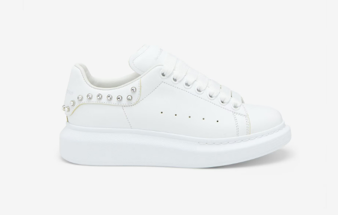 ALEXANDER MCQUEEN 836991 WIAE6 9073 WOMEN'S SNEAKER WHITE-STRASS