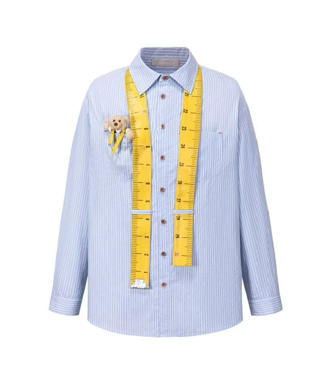 13DE MARZO MZ2506701 TAILOR BEAR STRIPE SHIRT BLUE