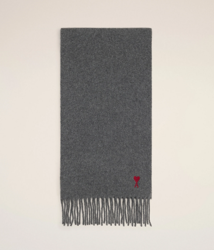 AMI PARIS BFUSF405.334.061 WOMEN'S SCARF DARK GREY