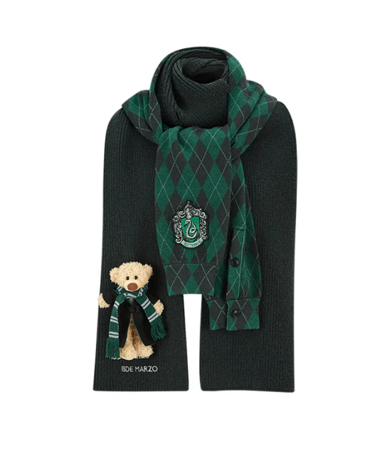 13DE MARZO MZ2514403 HOGWARTS FOUR HOUSES BEAR SCARF GREEN 