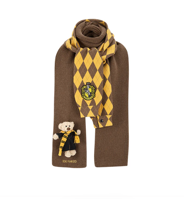 13DE MARZO MZ2514402 HOGWARTS FOUR HOUSES BEAR SCARF BROWN 