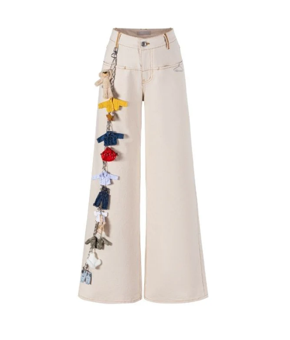 13DE MARZO MZ2515901 TAILOR BEAR HANGER CARGO PANTS WHITE