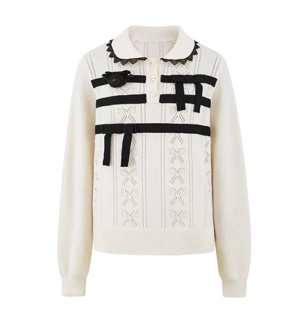 13DE MARZO MZ2600101 KNITTED POLO COLLAR PULLOVER BEIGE