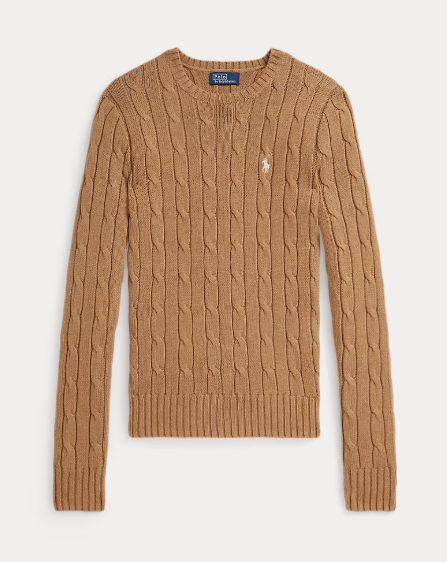 POLO RALPH LAUREN 211971795002 WOMEN'S PULLOVER CAMEL