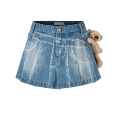 13DE MARZO MZ2605301 MISPOSITION PRINTING DENIM DRESS BLUE