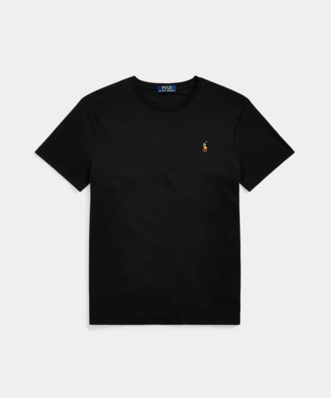 POLO RALPH LAUREN 710740727001 MEN'S T-SHIRT BLACK LOGO MARRONE