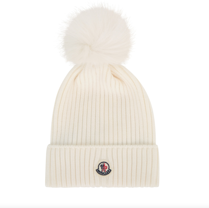 MONCLER L29543B00007M1131 030 JUNIOR HAT WHITE