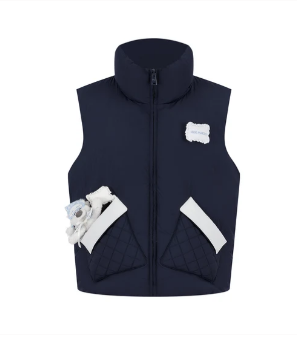 13DE MARZO MZ2611301 NIGHTY NIGHT BEAR DOWN VEST NAVY BLUE