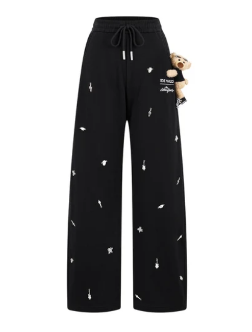 13DE MARZO MZ2611602 ROLLING STONES BEAR SWEATPANTS BLACK