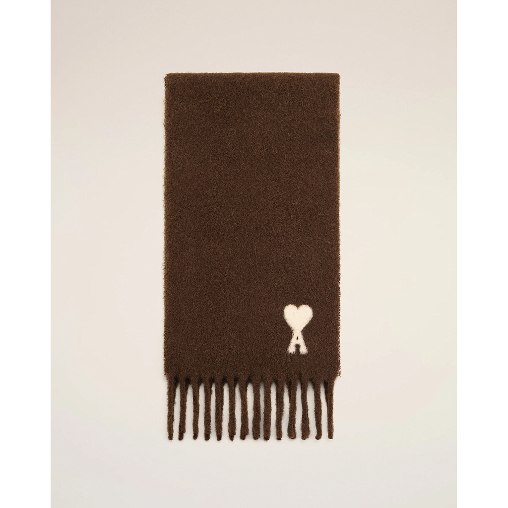 AMI PARIS USF673.AW0004.2221 WOMEN'S SCARF BROWN