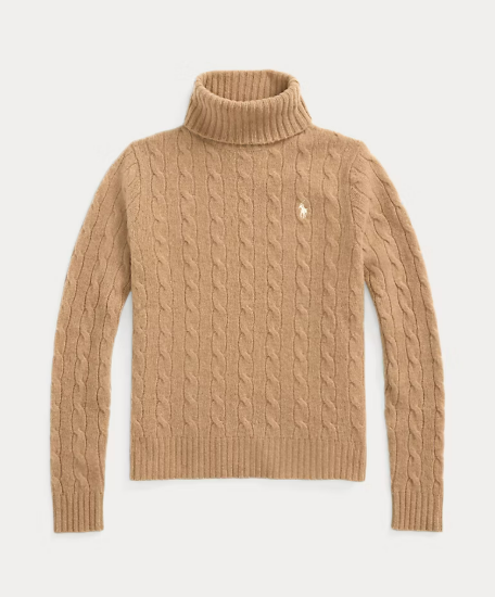 POLO RALPH LAUREN 211888686 006 WOMEN'S SWEATER CAMEL