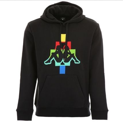 MARCELO BURLON FELPA LOGO KAPPA  CMBB036E18683106 NERO