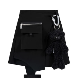 13 DE MARZO DONNA FUNCTION PLEATED SKIRT FR-JX-197-H-01 NERO