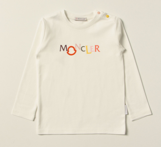 MONCLER KIDS FELPA/T-SHIRT MANICA LUNGA 8D722108392E 034 BIANCO