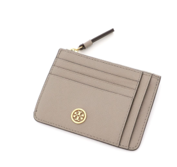 TORY BURCH PORTACARTE ROBINSON 75631 000005 082 GRAY HERON